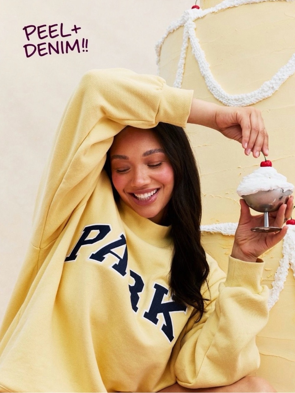 Parke Cake Batter Varsity Mockneck